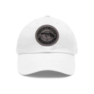 Fishing Knot Catching Dad Hat with Leather Patch, Stylish Fishing Cap, Outdoor Adventure Hat, Unique Gift for Fishermen, Casual Everyday Wear